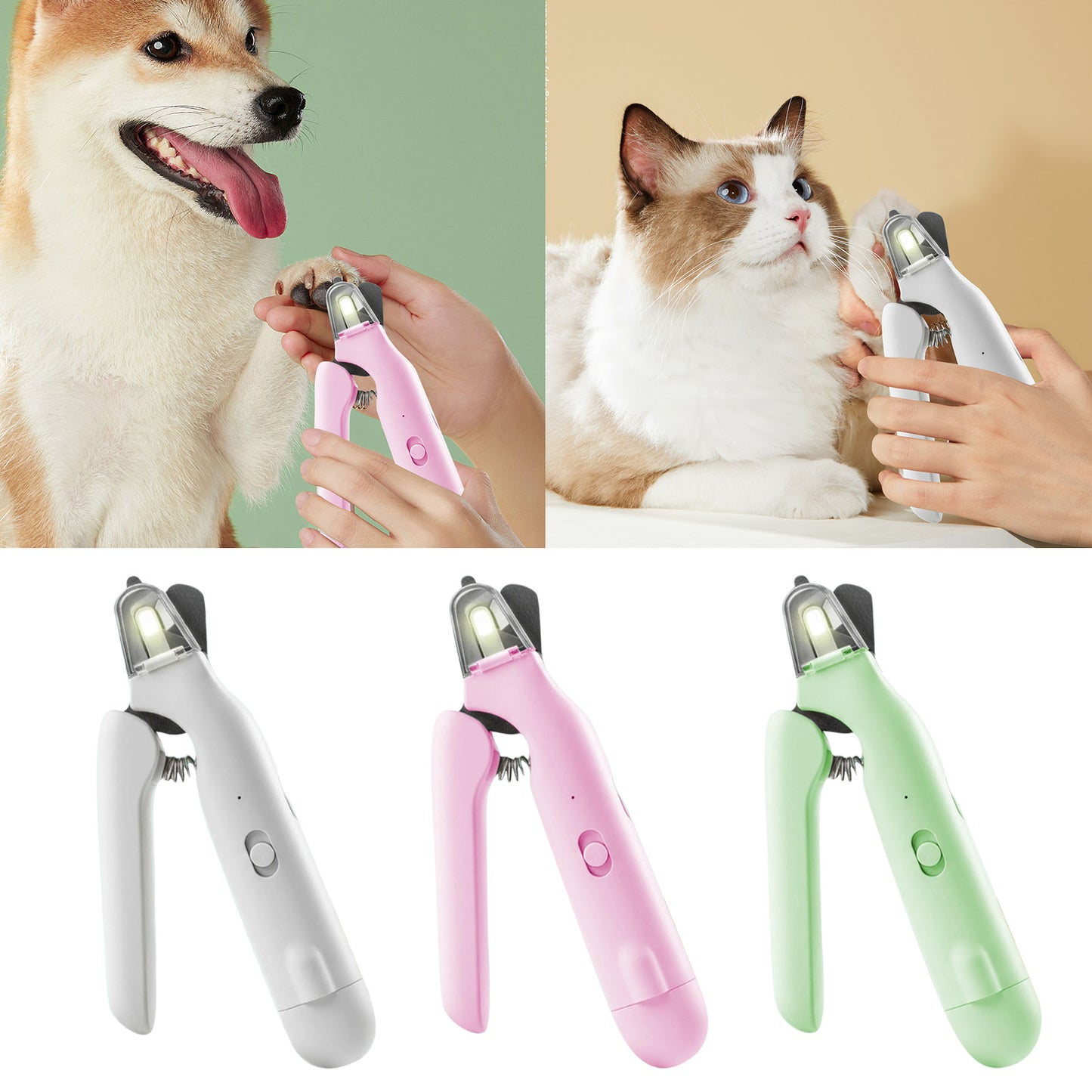 Coupe-Ongles Pro avec Lumière LED et Limage Silencieux pour vos animaux